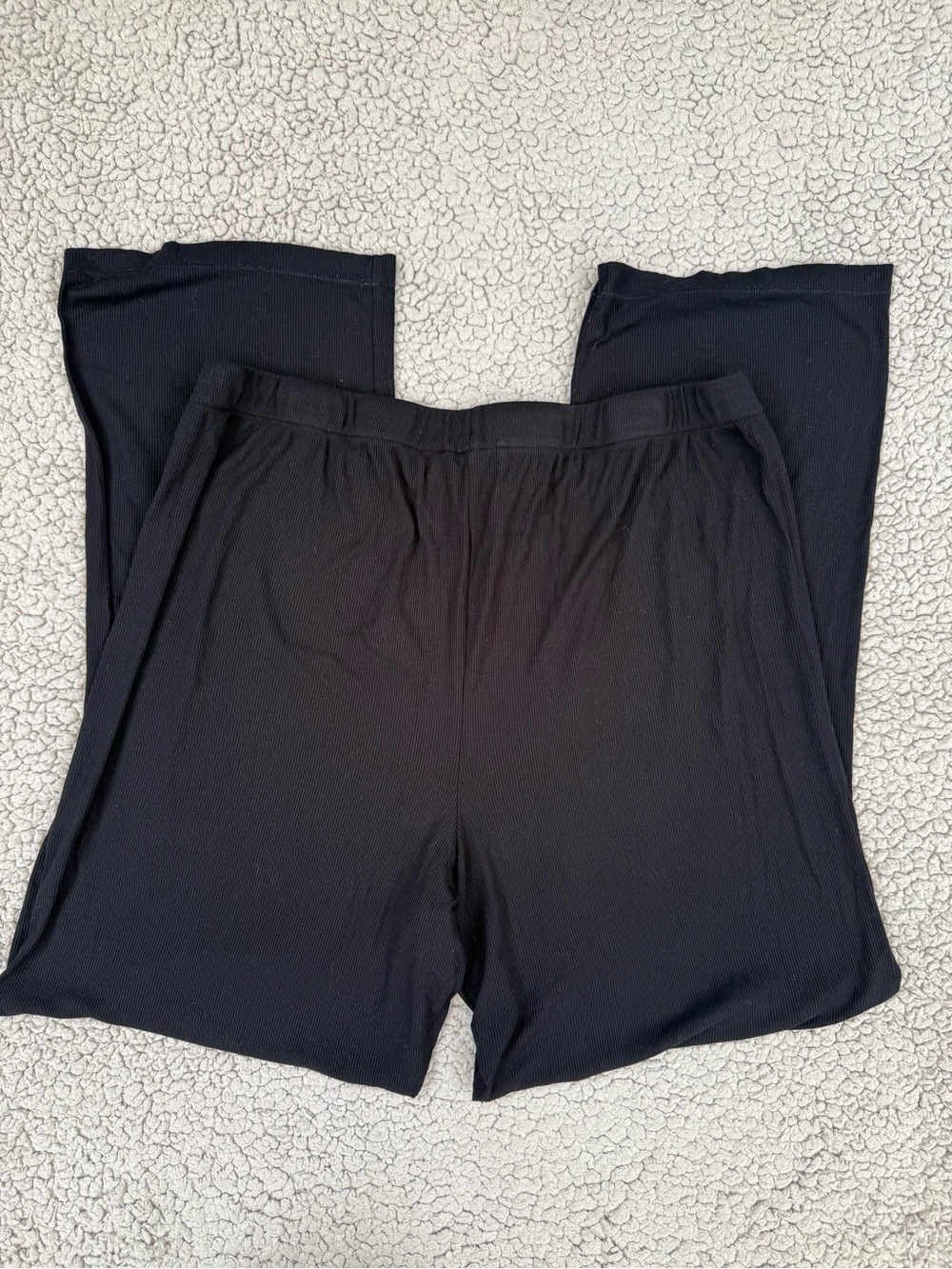Skims Black Wide Leg Drawstring Lounge Pants - Picture 5 of 5